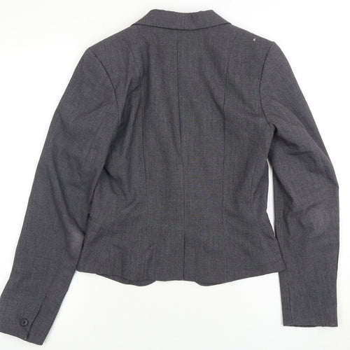 H&M Grey Women's Slim Fit Suit Jacket UK 6