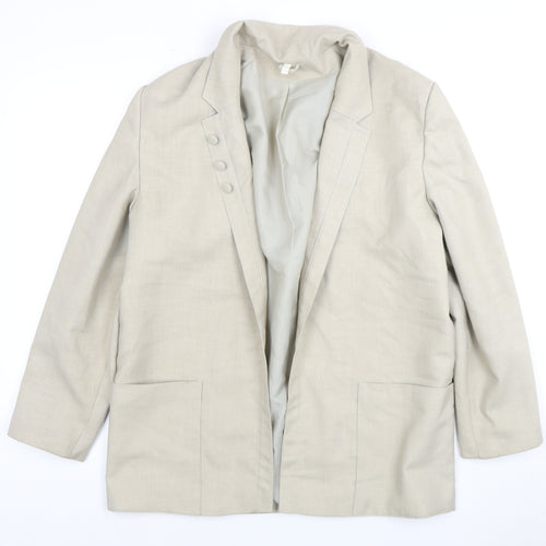 C&A Women's Beige Long Sleeve Blazer Size 46
