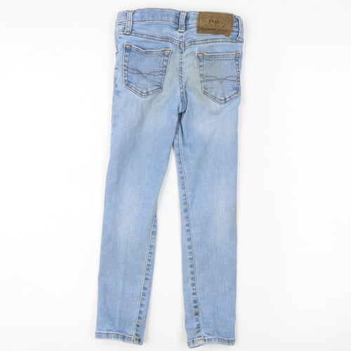 Polo Ralph Lauren Girls Light Blue Straight Jeans, Size 9 Years