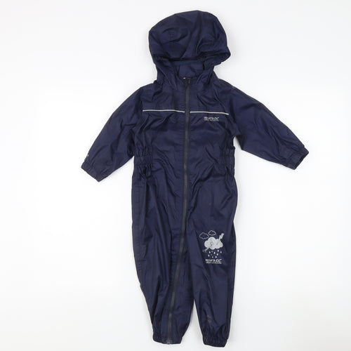 Regatta Unisex Blue Snowsuit 12-18 Months Hooded Waterproof
