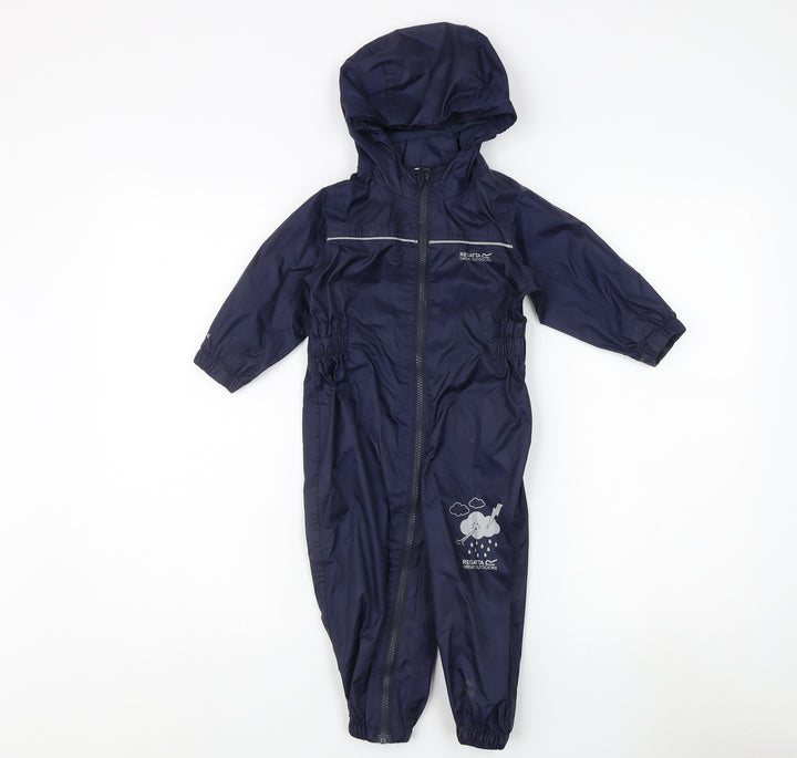Regatta Unisex Blue Snowsuit 12-18 Months Hooded Waterproof
