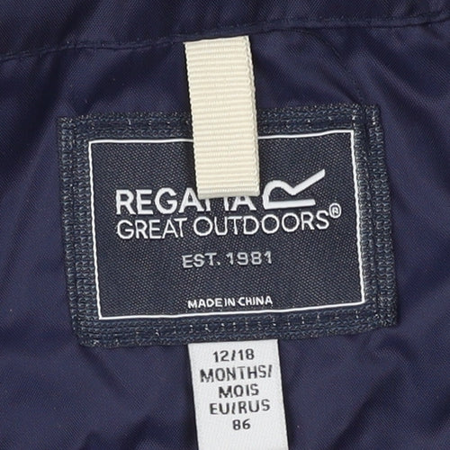 Regatta Unisex Blue Snowsuit 12-18 Months Hooded Waterproof