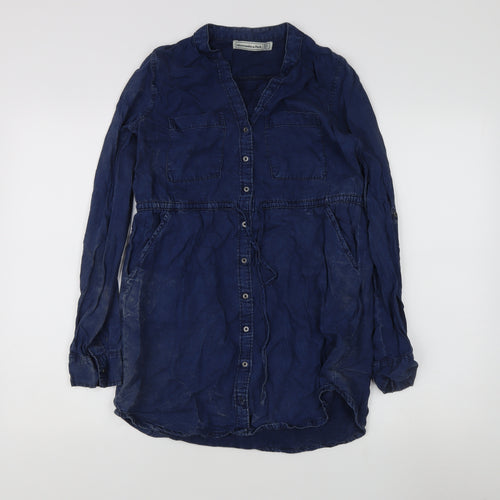 Abercrombie & Fitch Women's Blue XS Button-Up Shirt