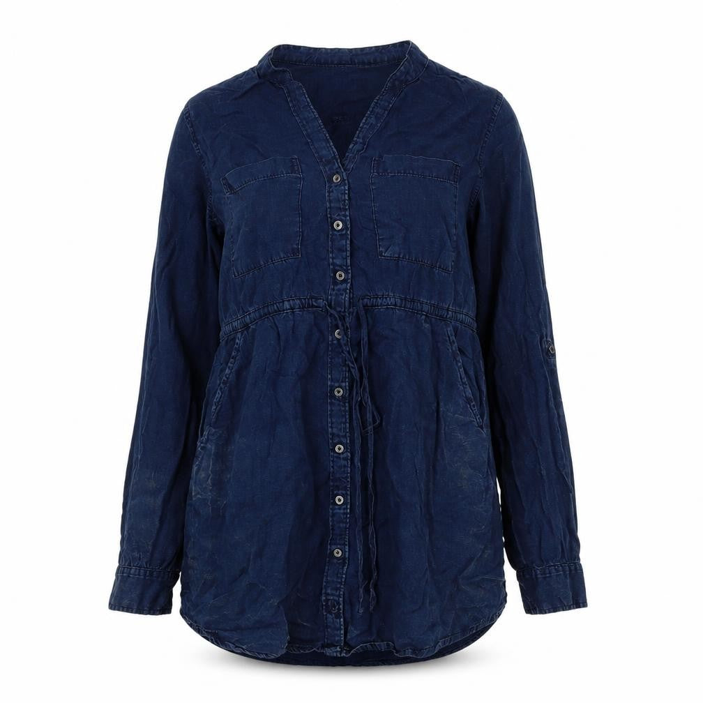 Abercrombie & Fitch Women's Blue XS Button-Up Shirt