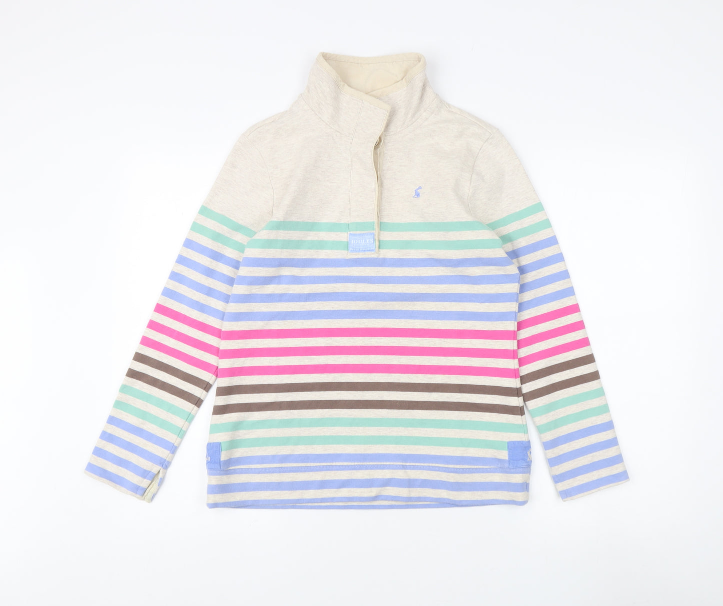 Joules Women's Multicoloured Striped Sweatshirt UK 12