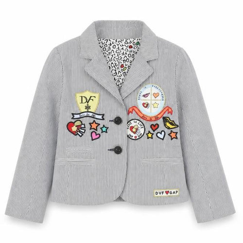 Gap Kids Grey Pinstripe Blazer for Girls - Size S