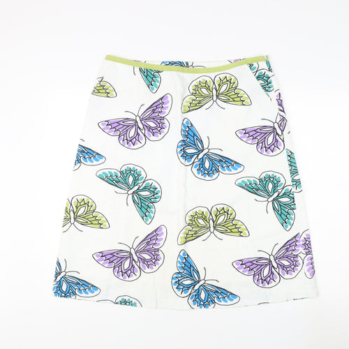 Laura Ashley Women's Multicoloured Animal Print Skirt - Size 16