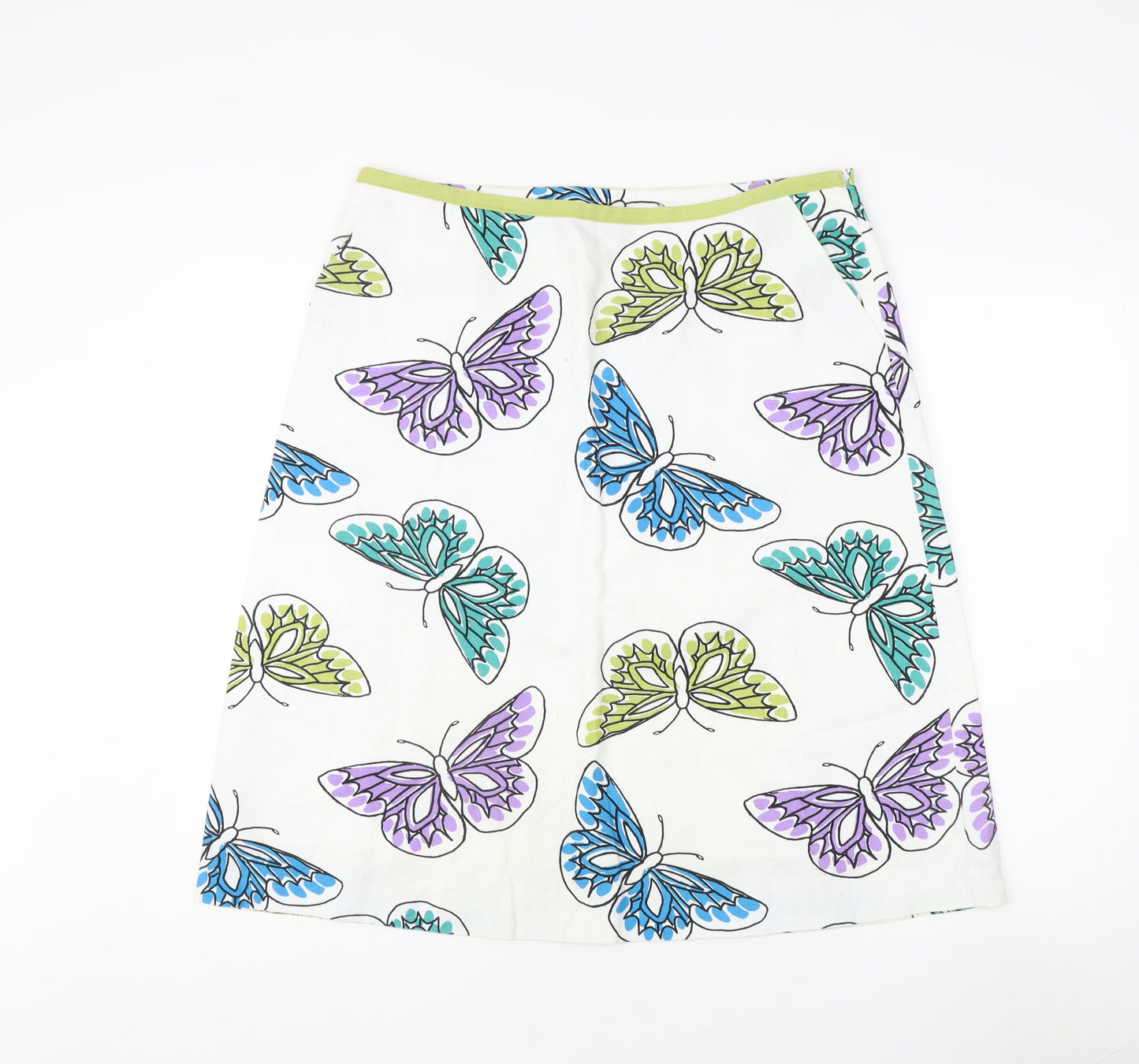 Laura Ashley Women's Multicoloured Animal Print Skirt - Size 16