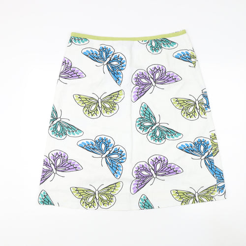 Laura Ashley Women's Multicoloured Animal Print Skirt - Size 16