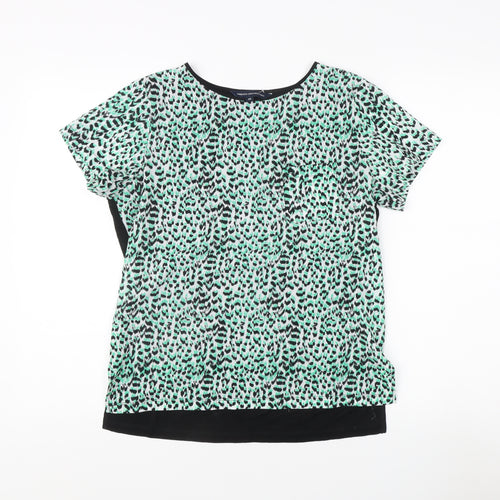 French Connection Women’s Multicoloured XS T-Shirt, Animal Print