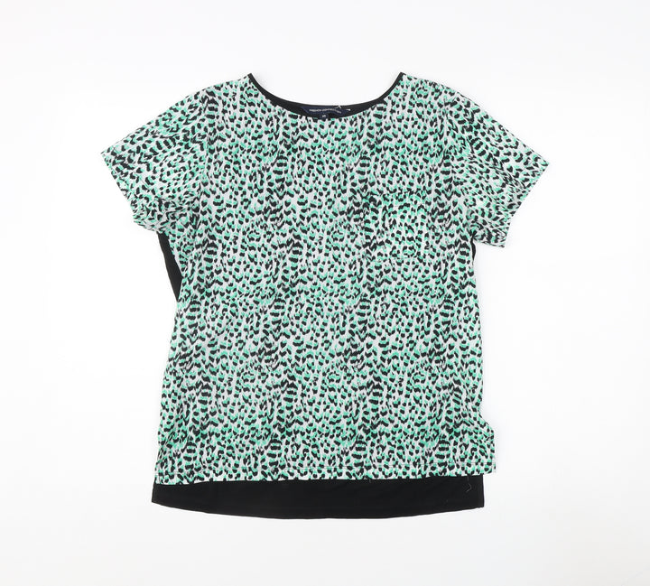 French Connection Women’s Multicoloured XS T-Shirt, Animal Print