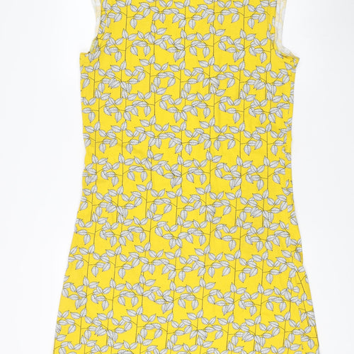 Trespass Women's Yellow Floral Sleeveless Dress UK 14