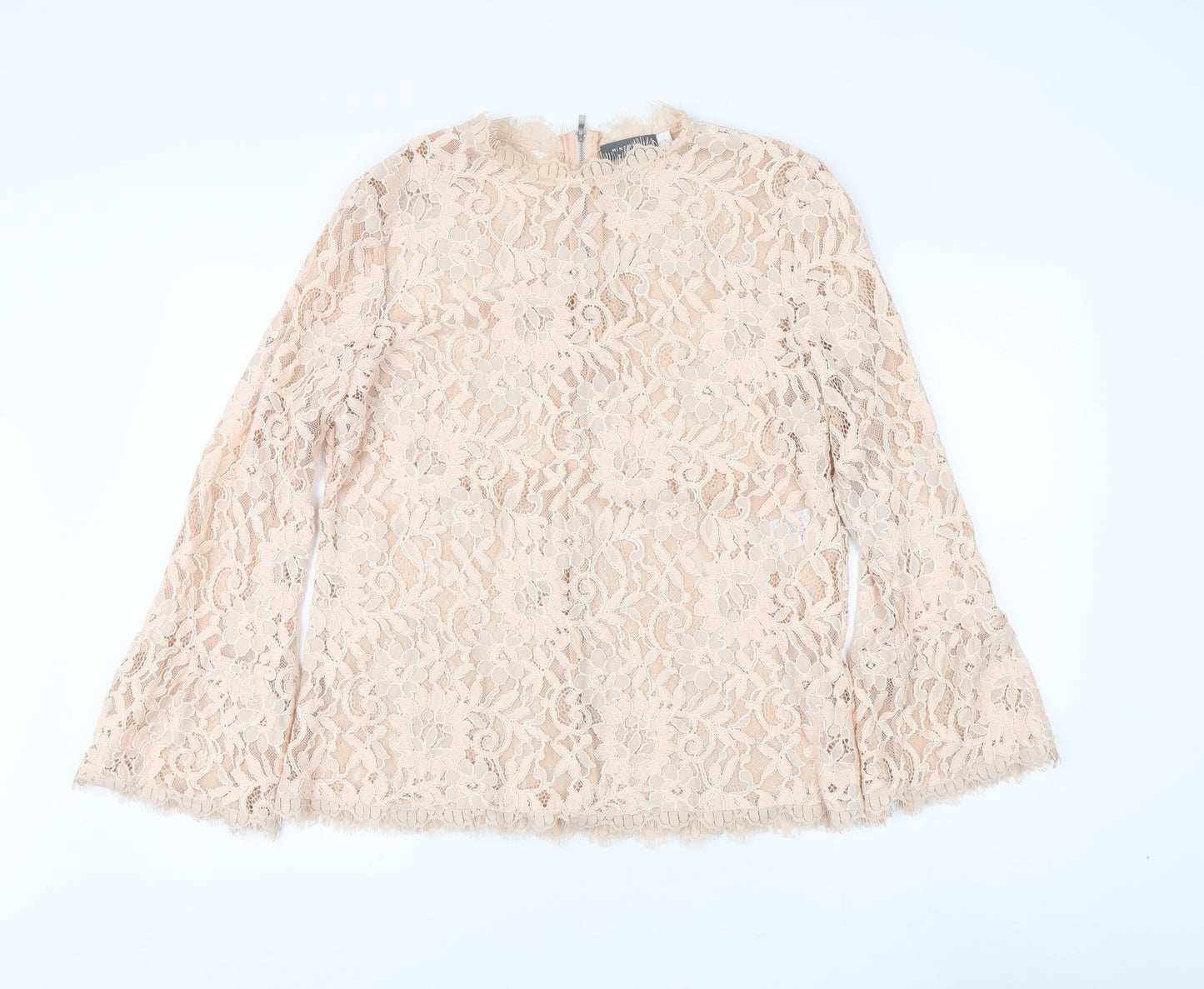 Mint Velvet Women's Beige Lace Blouse Size 18