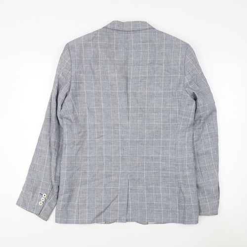 Nineteen Hundred & Four Men's Grey Slim Fit Blazer - 40R