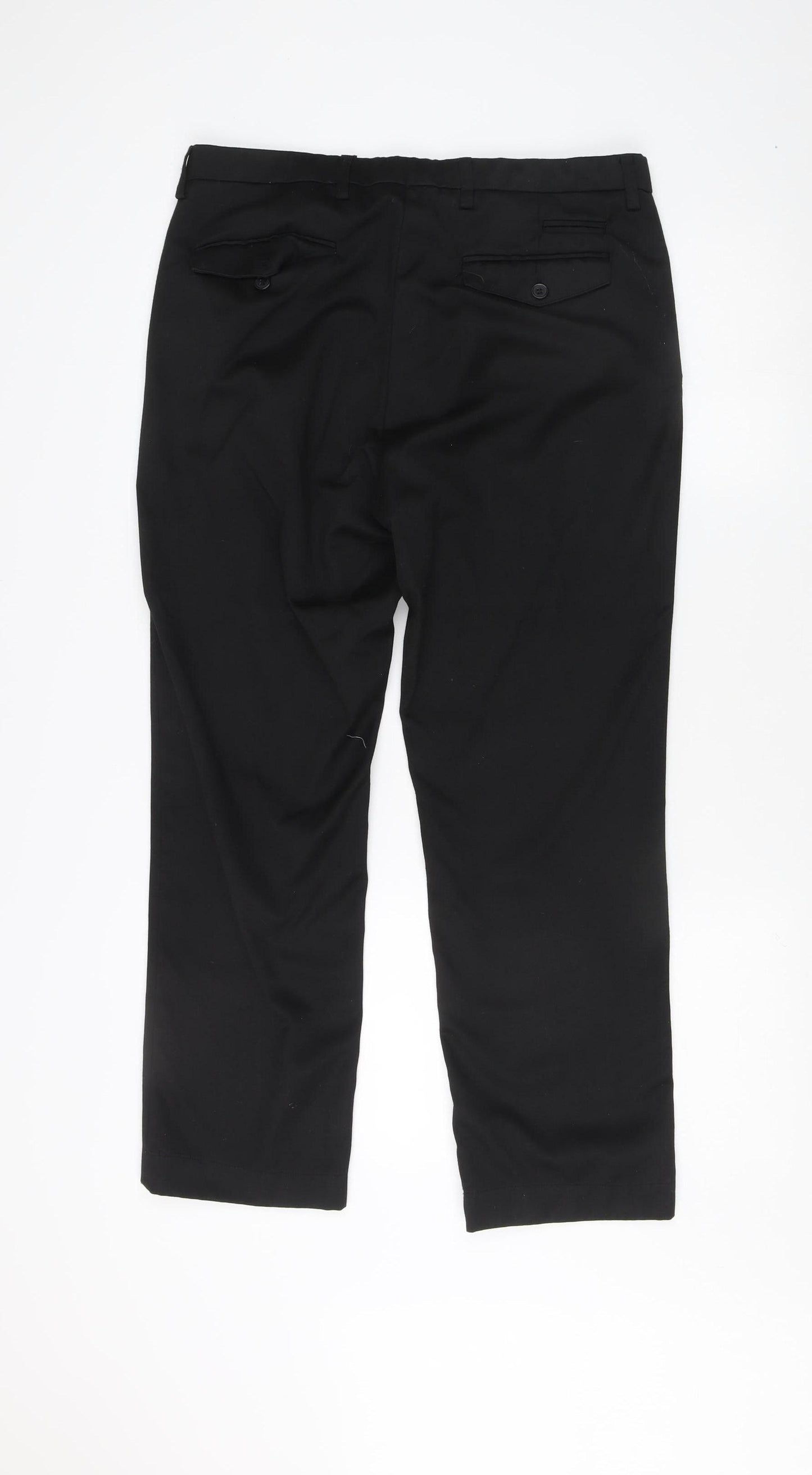 Cavani Black Men's Dress Pants 34 Straight-Leg