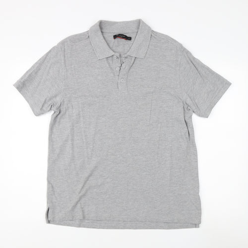Pierre Cardin Men's Grey L Polo Shirt Short Sleeve