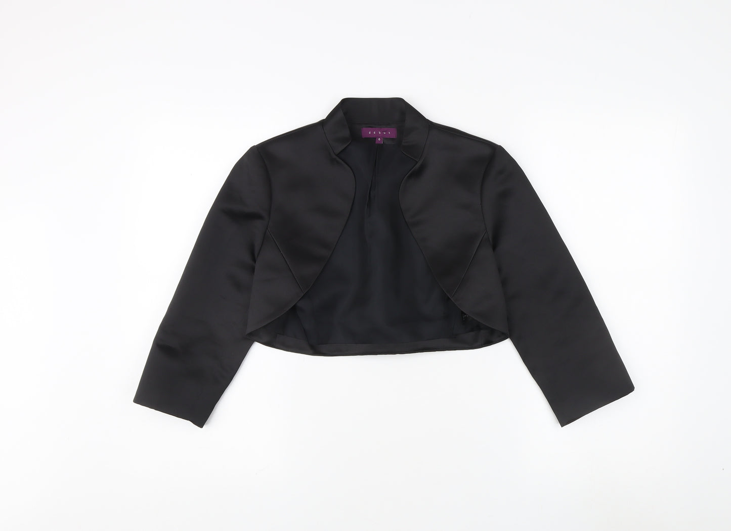 Début Women's Black Cropped Jacket Size 6