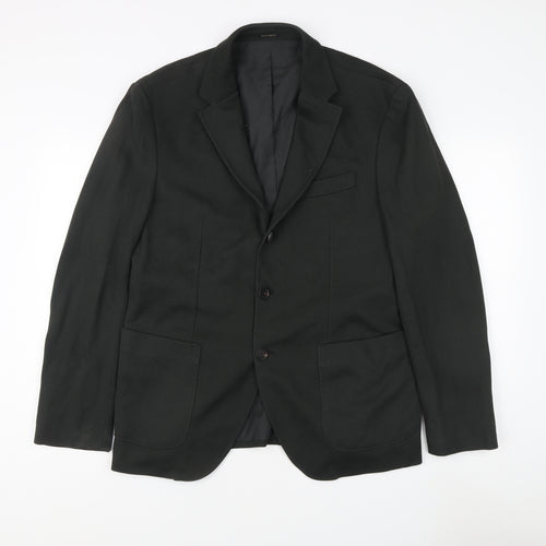 Massimo Dutti Men's Black Blazer, Size 40, Formal