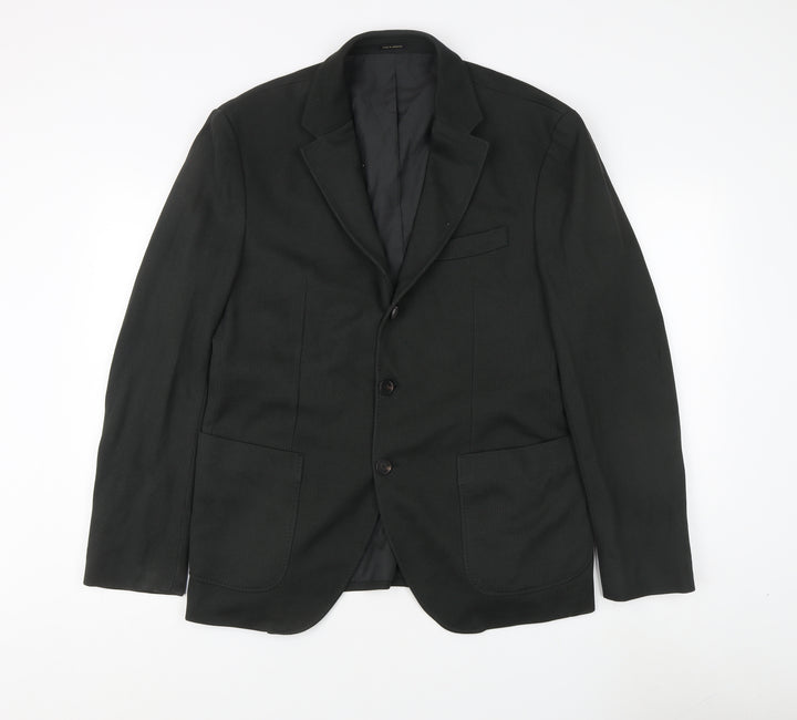 Massimo Dutti Men's Black Blazer, Size 40, Formal