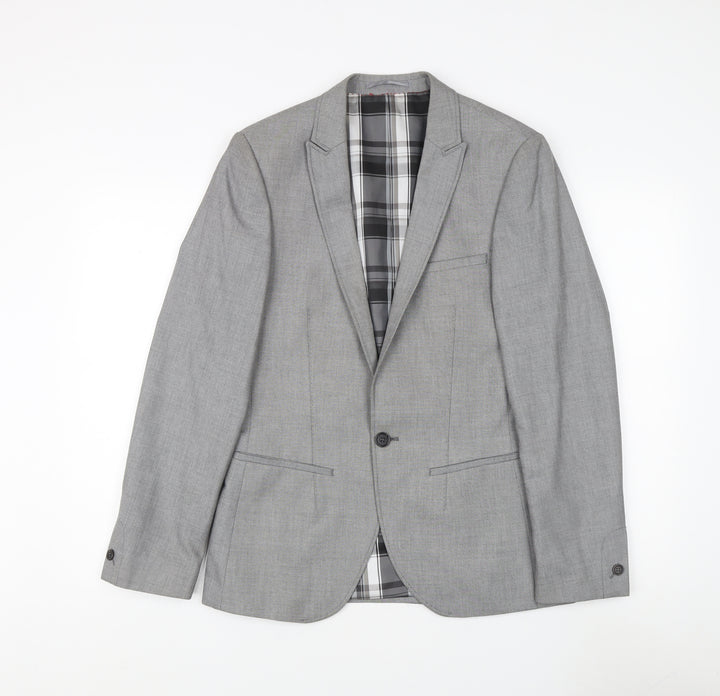 White Label Men's Grey Blazer 38 Regular Jacket
