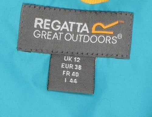 Regatta Women's Blue Rain Jacket, Size 12, Hooded, Outdoor