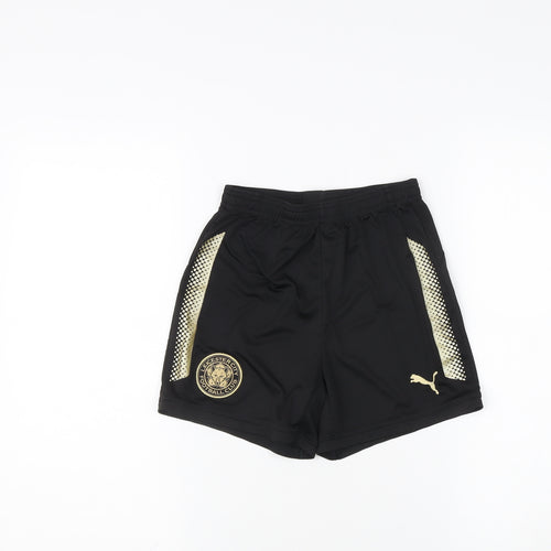 Puma Boys Black Athletic Football Shorts 11-12 Years