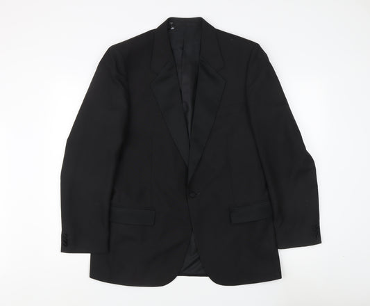 Revira Men's Black Regular Fit Blazer, Size 40