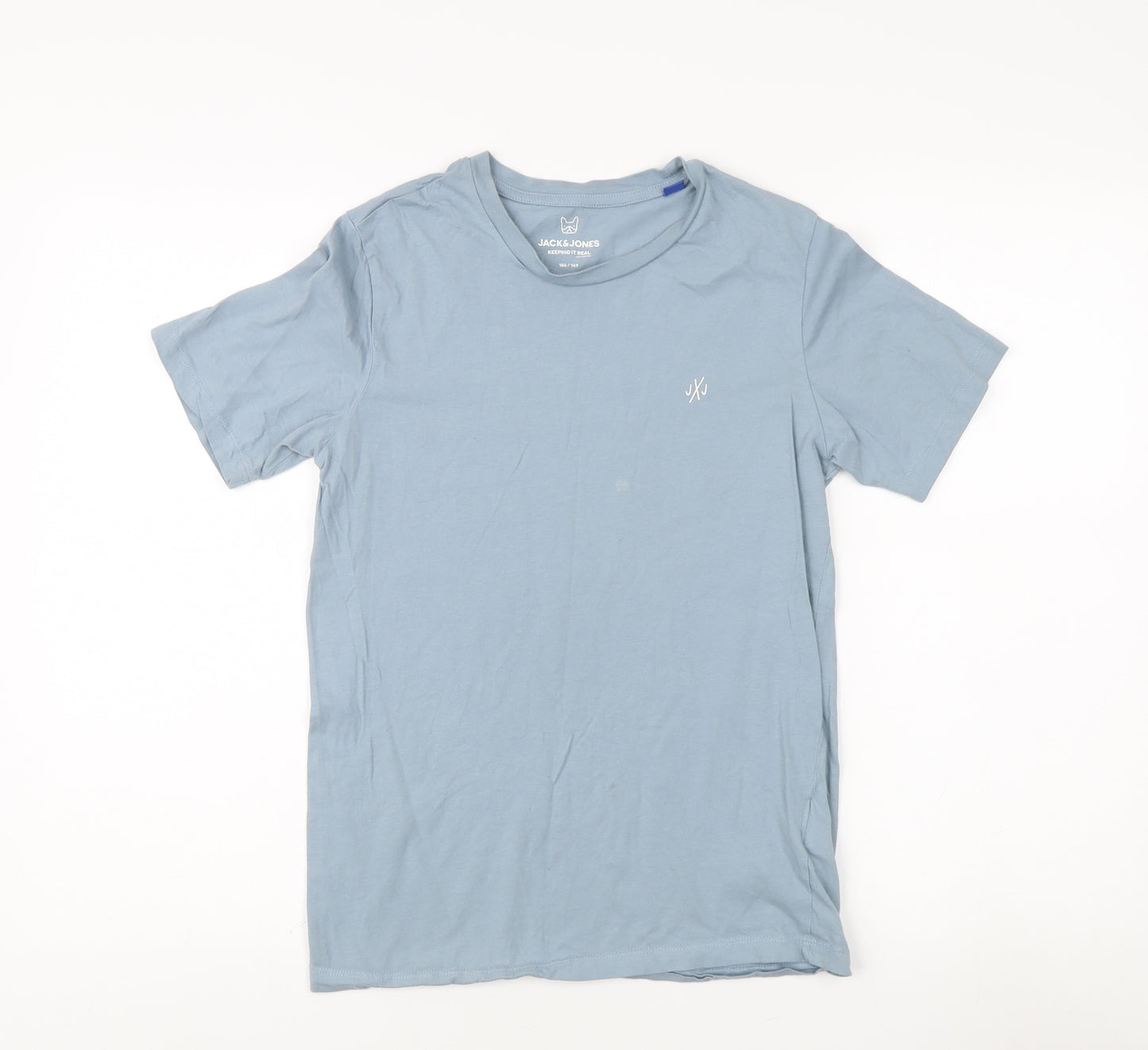 Jack & Jones Boys Blue T-Shirt, 14 Years, Casual, Logo Accent