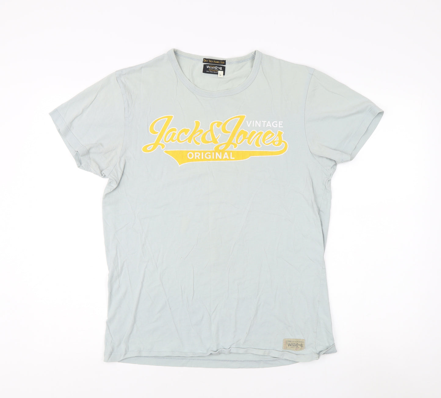 Jack & Jones Men's Blue Vintage T-Shirt L