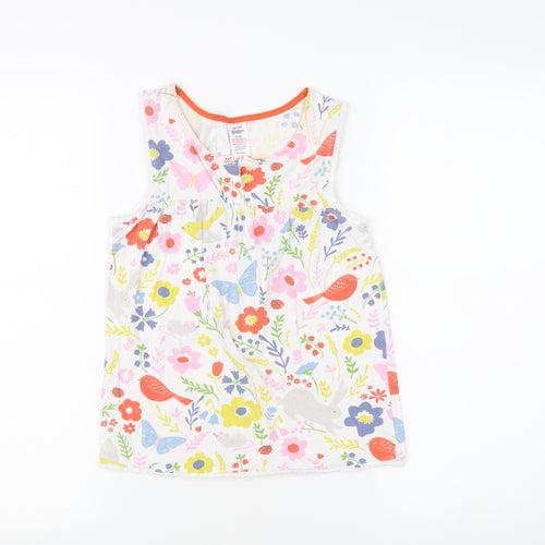 Mini Boden Girls Multicoloured Floral Tank Top, Size 10-11 Years