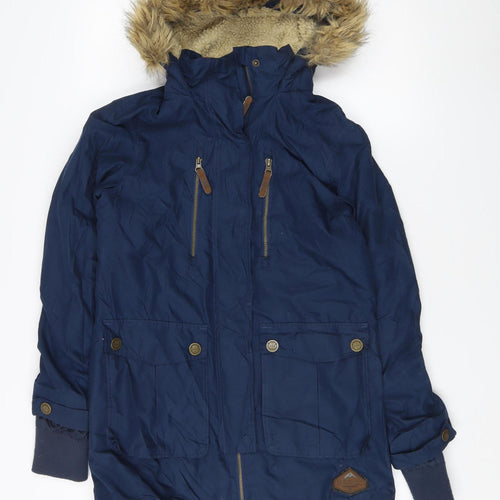 Surfanic Women's Blue XS Parka Jacket Hooded