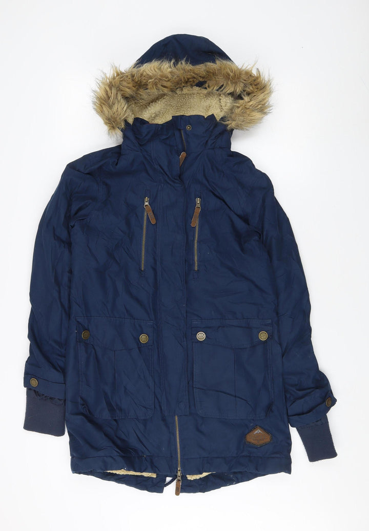 Surfanic Women's Blue XS Parka Jacket Hooded