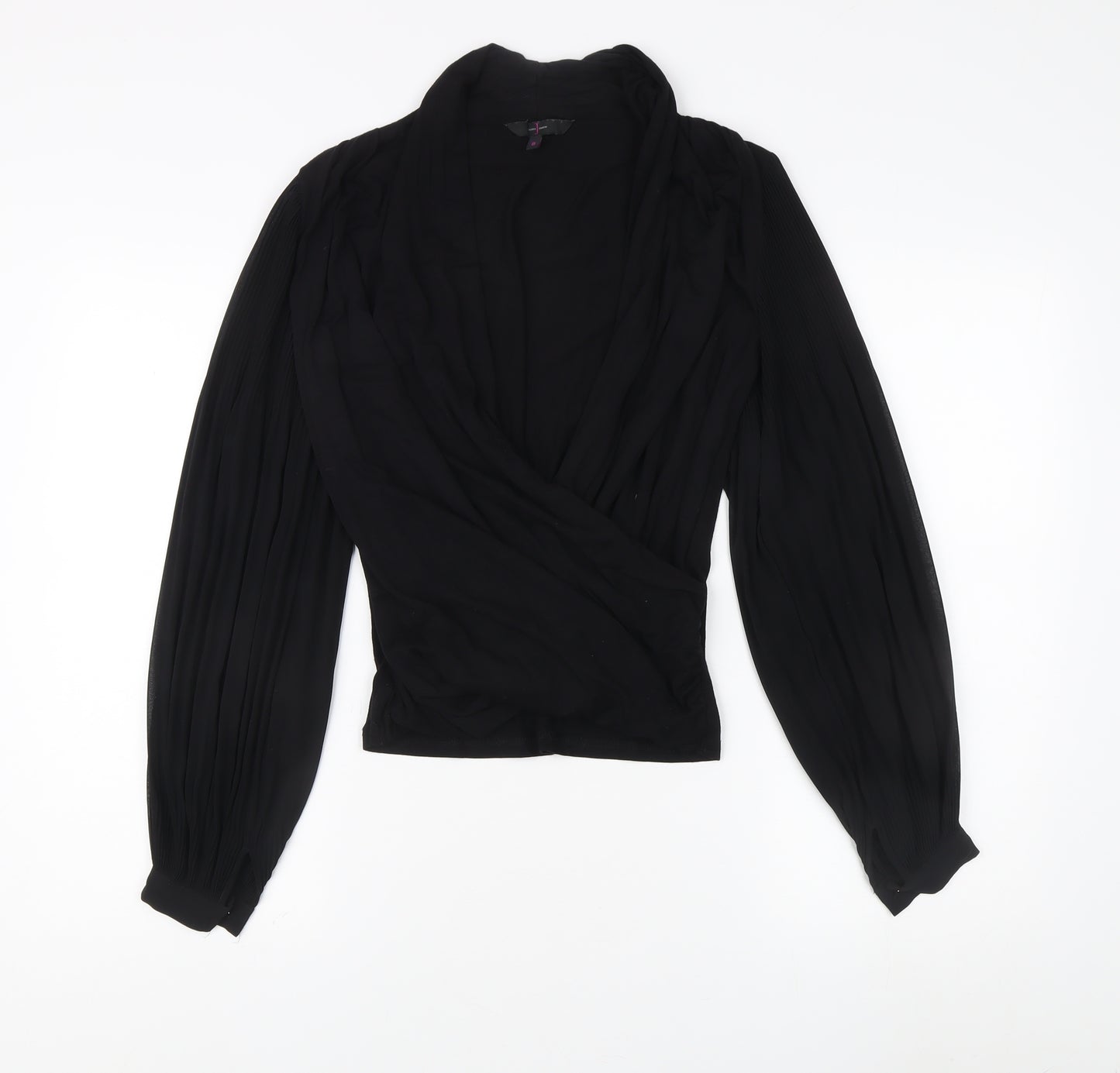 Jasper Conran Women's Black Wrap Blouse - Size 8