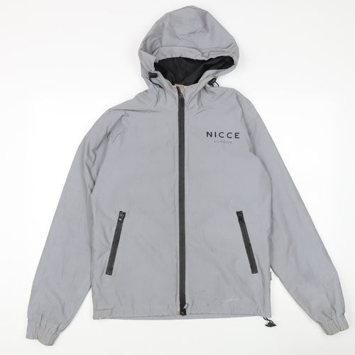 Nicce Men's Grey Windbreaker Jacket XS