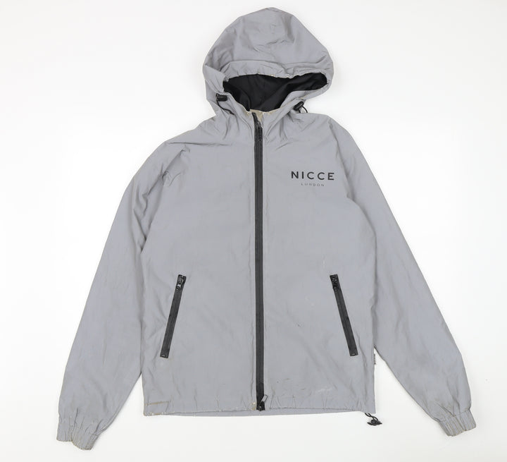 Nicce Men's Grey Windbreaker Jacket XS