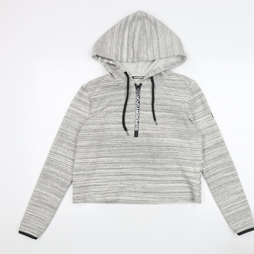 Superdry Grey Unisex Hoodie S Pullover, Hooded, Logo