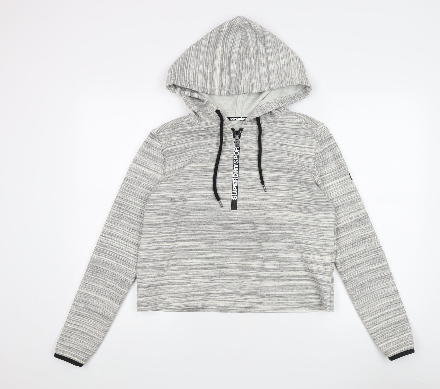 Superdry Grey Unisex Hoodie S Pullover, Hooded, Logo