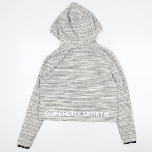 Superdry Grey Unisex Hoodie S Pullover, Hooded, Logo