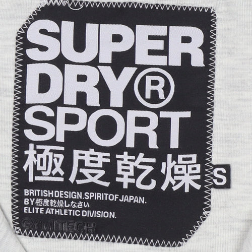 Superdry Grey Unisex Hoodie S Pullover, Hooded, Logo