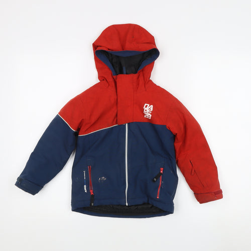 Dare 2b Boys Red Blue Puffer Jacket 3-4 Years Hooded Winter