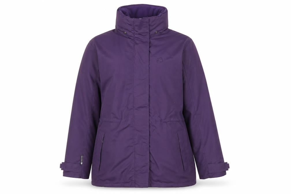 Front view of Mountain Essentials Women's Purple 3-in-1 Jacket, size 8