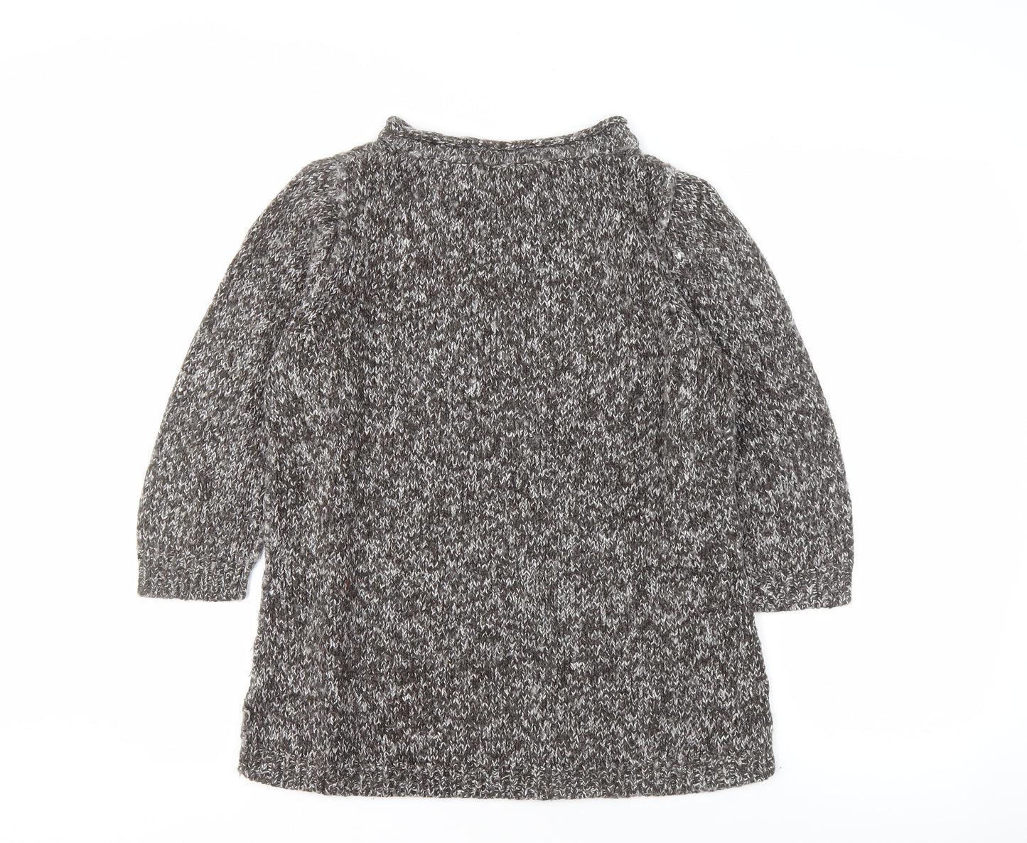 John Rocha Women's Grey Chunky-Knit Jumper Size 14