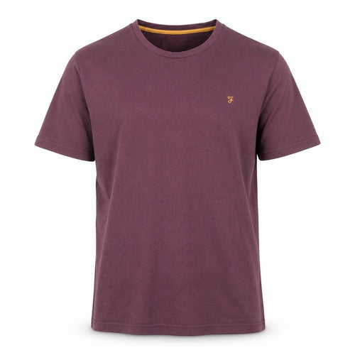 Farah Men's Purple Crew Neck T-Shirt, Size L