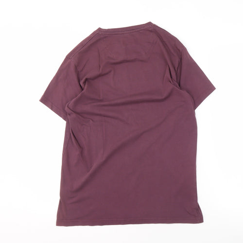 Farah Men's Purple Crew Neck T-Shirt, Size L