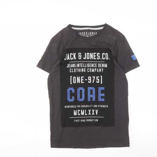 Jack & Jones Men's Black Graphic T-Shirt S