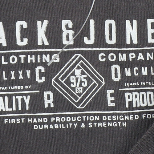 Jack & Jones Men's Black Graphic T-Shirt S