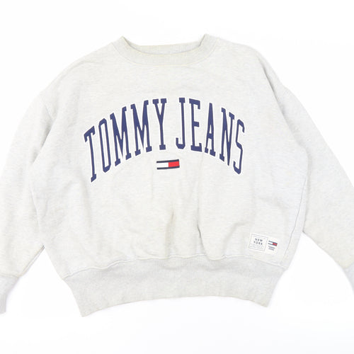 Tommy Jeans Men's Grey XS Logo Sweatshirt