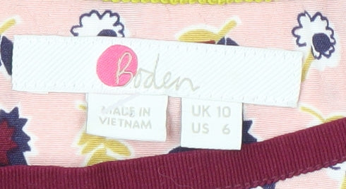 Boden Women's Pink Floral Tunic, Size 10, Spring Wear