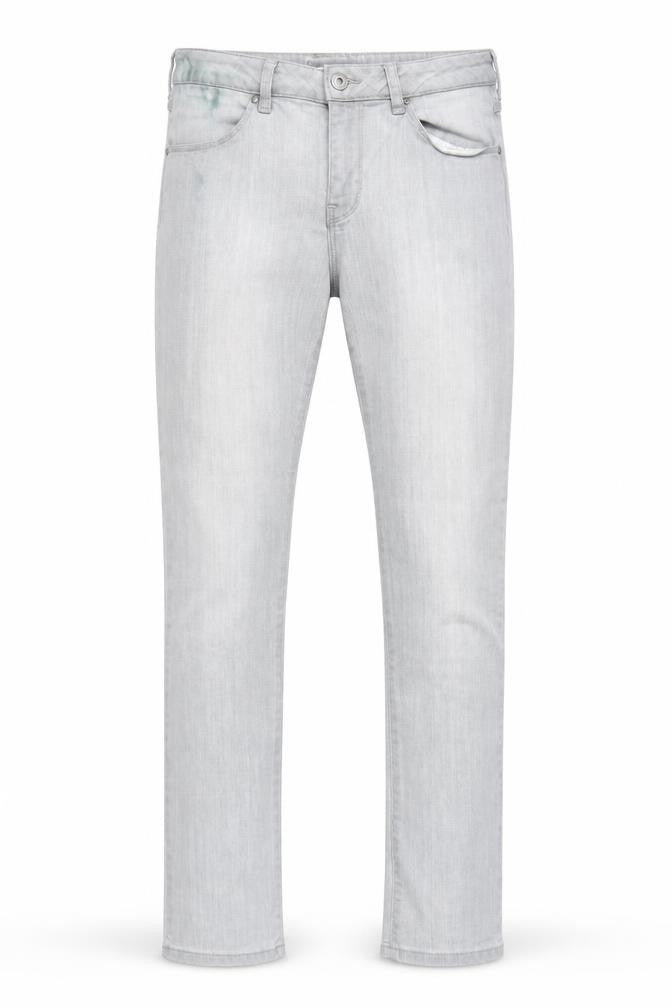 Front view of Firetrap Men’s Grey Slim Straight Jeans