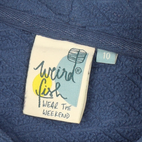 Weird Fish Women's Blue Pullover Sweatshirt, Size 10